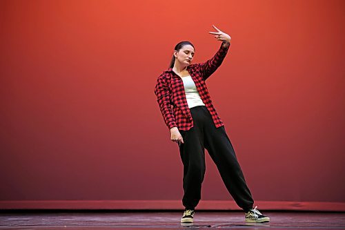 22022023
Mackenzie Cole dances in the Hip Hop Solo, Own Choice, 18 Years &amp; Under category during the dance portion of the Festival of the Arts at the Western Manitoba Centennial Auditorium on Tuesday. 
(Tim Smith/The Brandon Sun)