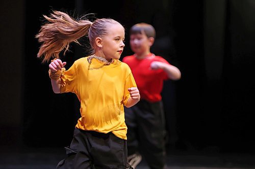 22022023
Isabelle Zalischuk and Mason Mcniven perform together in the Hip Hop Duo, Own Choice, 10 Years &amp; Under category during the dance portion of the Festival of the Arts at the Western Manitoba Centennial Auditorium on Tuesday. 
(Tim Smith/The Brandon Sun)