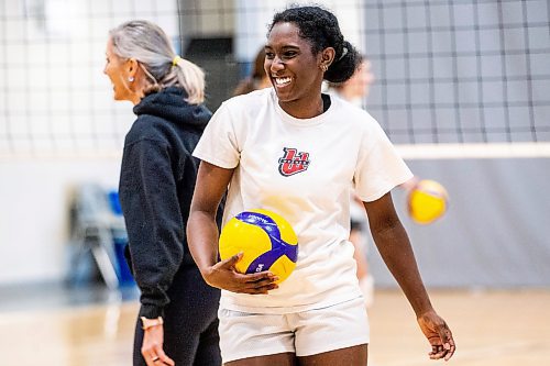 MIKAELA MACKENZIE / WINNIPEG FREE PRESS

Kely Warmington at U of W women&#x573; volleyball practice at the Dakota Fieldhouse in Winnipeg on Wednesday, Feb. 22, 2023. For Mike story.

Winnipeg Free Press 2023.