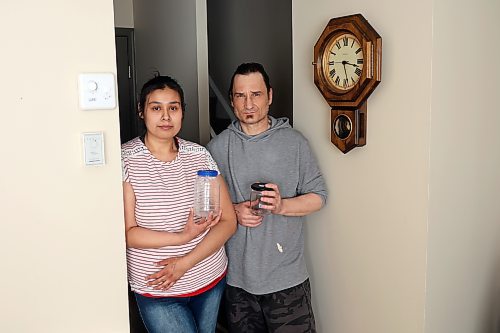 Abdiza-mani Tacan and Maurice Taillieu have been struggling to have Manitoba Housing take a cockroach infestation in their home seriously and are worried about the effects of the cockroach removal process on their health and that of their seven-month-old boy.  (Tim Smith/The Brandon Sun)