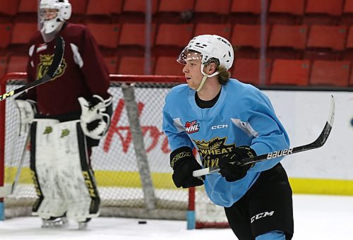 Ben Thornton, who will soon be rejoining the Brandon Wheat Kings lineup, hasn&#x2019;t skated in a full Western Hockey League season despite playing for three years. (Perry Bergson/The Brandon Sun)
