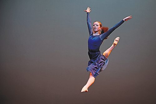 23022023
Leighton Rice dances in the Lyrical Jazz Solo, Own Choice, 14 Years &amp; Under category during the dance portion of the Festival of the Arts at the Western Manitoba Centennial Auditorium on Thursday. 
(Tim Smith/The Brandon Sun)