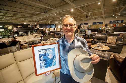 MIKE DEAL / WINNIPEG FREE PRESS
Nick Hill Jr. thinks about his legendary pitchman dad every day. He has no choice. He still works at Kern Hill Furniture, the business his dad, Nick Hill, Sr., helped build from a North End store to a Winnipeg icon.
See ben waldman story
230224 - Friday, February 24, 2023.