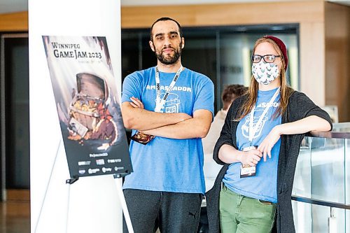 MIKAELA MACKENZIE / WINNIPEG FREE PRESS

Co-coordinators Daniel Voth (left) and June Pag pose for a photo at Game Jam in Winnipeg on Friday, Feb. 24, 2023. Game Jam brings students and industry professionals together to create video games. For Gabby story.

Winnipeg Free Press 2023.