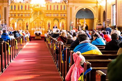 MIKAELA MACKENZIE / WINNIPEG FREE PRESS

A service at Sts. Vladimir &amp; Olga Ukrainian Catholic Metropolitan Cathedral commemorating the one year anniversary of war in the Ukraine in Winnipeg on Saturday, Feb. 25, 2023. For John Longhurst story.

Winnipeg Free Press 2023.