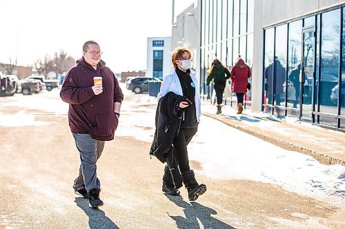 MIKAELA MACKENZIE / WINNIPEG FREE PRESS

Jaimie Orford and his daughter, Amy Orford (11), walk out of the Notre Dame vaccine clinic (the final provincial vaccination site) after getting their shots on its last day open in Winnipeg on Saturday, Feb. 25, 2023. For Malak Abas story.

Winnipeg Free Press 2023.