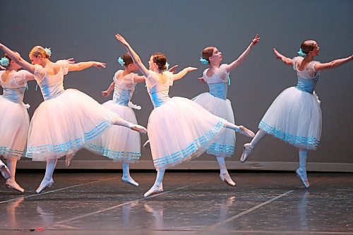 Dancers in the Balley Pointe Group, Own Choice, 16 &amp; under category perform Giselle Act I Galop on Saturday morning on stage at the Western Manitoba Centennial Auditorium. (Matt Goerzen/The Brandon Sun). 