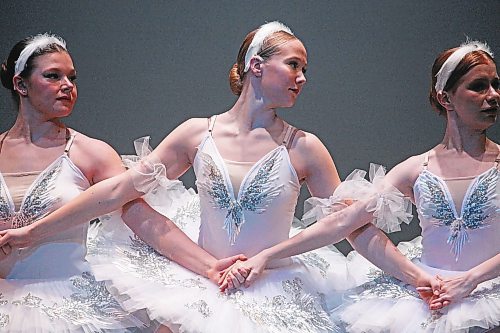 Dancers perform &quot;Cygnets&quot; under the Ballet Pointe Group Own Choice for 16 &amp; under category during the last day of dance performance for the Festival of the Arts on Saturday at the Western Manitoba Centennial Auditorium. (Matt Goerzen/The Brandon Sun)