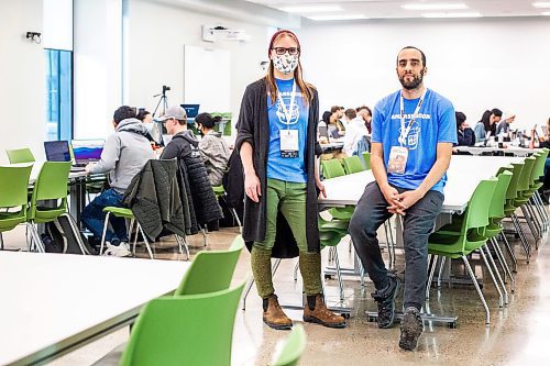 MIKAELA MACKENZIE / WINNIPEG FREE PRESS

Co-coordinators June Pag (left) and Daniel Voth pose for a photo at Game Jam in Winnipeg on Friday, Feb. 24, 2023. Game Jam brings students and industry professionals together to create video games. For Gabby story.

Winnipeg Free Press 2023.