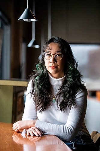 MIKAELA MACKENZIE / WINNIPEG FREE PRESS

Bailey Chin, one of the stars of the MTC Warehouse&#x2019;s Sexual Misconduct of the Middle Classes, poses for a portrait at the theatre in Winnipeg on Monday, Feb. 27, 2023. For Ben Waldman story.

Winnipeg Free Press 2023.