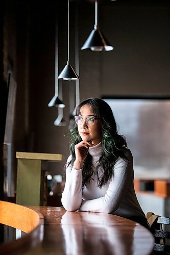 MIKAELA MACKENZIE / WINNIPEG FREE PRESS

Bailey Chin, one of the stars of the MTC Warehouse&#x2019;s Sexual Misconduct of the Middle Classes, poses for a portrait at the theatre in Winnipeg on Monday, Feb. 27, 2023. For Ben Waldman story.

Winnipeg Free Press 2023.