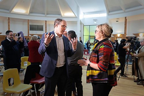 RUTH BONNEVILLE / WINNIPEG FREE PRESS 

LOCAL - homelessness

John Pollard, president, Home First Winnipeg Inc. chats with Families Minister Rochelle Squires at announcement.


Families Minister Rochelle Squires announces major funding for new homelessness projects at Circle of Life Thunderbird House Tuesday. Mayor Scott Gillingham, City of Winnipeg, Jason Whitford, CEO, End Homelessness Winnipeg and 
John Pollard, president, Home First Winnipeg Inc., also spoke at the announcement. 


Feb 28th,  2023