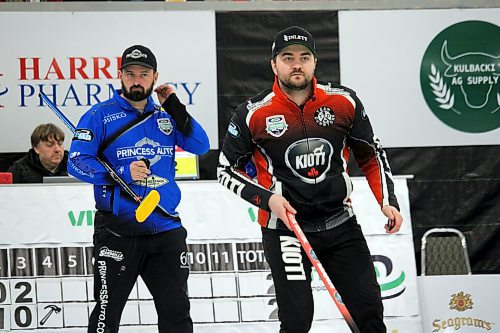 After squaring off in the 2023 Viterra Championship final in Neepawa last month, Reid Carruthers and Matt Dunstone are among the contenders to capture the Tim Hortons Brier title in London, Ont. this week. (Lucas Punkari/The Brandon Sun)