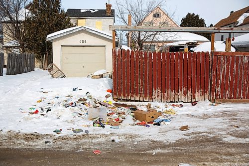 MIKE DEAL / WINNIPEG FREE PRESS
Irv Halprin owner of Peg City Pinball on William Avenue is fed up with the condition of the back alley to his business and the amount of garbage that sits for weeks before getting cleaned up.
See Chris Kitching story
230301 - Wednesday, March 01, 2023.