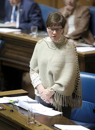 RUTH BONNEVILLE / WINNIPEG FREE PRESS
Local - Question Period
Hon. Janice Morley-Lecomte, Seine River
Minister of Mental Health and Community Wellness
PC, answers questions during QP Wednesday.
The Legislative Assembly of Manitoba resumed the 5th Session of the 42nd Legislature at the Legislative Building on March 1, 2023.
March 1st, 2023