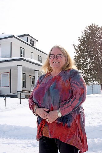 Killarney Turtle Mountain Arts Council arts administrator Jane Ireland stands outside the Heritage Home for the arts. The arts centre is in financial trouble, placing it at risk of closing. (Ian Hitchen/Brandon Sun)