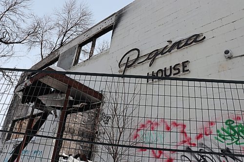 Tyler Searle / Winnipeg Free Press

The remains of a vacant apartment at 160 Mayfair Ave. on March 1, 2023. The building burned May 28, 2022, and has been sitting untouched since. The property owner says he wants to tear it down but does not have plans in place to rebuild and wait lists for demolition companies are months long. 