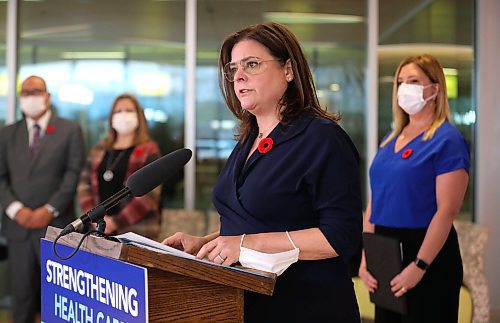 RUTH BONNEVILLE / WINNIPEG FREE PRESS 

Local - Healthcare funding

Premier Heather Stefanson and health minister Audrey Gordon announce significant health care funding and initiatives at press conference held at the Women's Hospital Thursday. 

Nov 10th, 2022