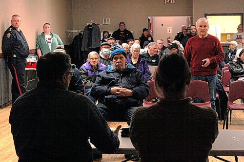 Local residents gather at the Park Community Centre this past Tuesday night to discuss the fate of this building with members of Brandon city council. (Ian Hitchen/The Brandon Sun)