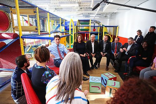 MIKE DEAL / WINNIPEG FREE PRESS

Prime Minister, Justin Trudeau, and the Premier of Manitoba, Heather Stefanson, today announced that Manitoba will achieve an average of $10-a-day regulated child care on April 2, 2023 &#x2013; three years ahead of the national target.
230303 - Friday, March 3, 2023