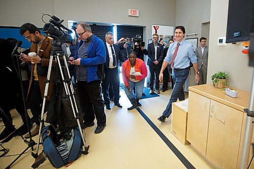 MIKE DEAL / WINNIPEG FREE PRESS
Prime Minister, Justin Trudeau, and the Premier of Manitoba, Heather Stefanson, today announced that Manitoba will achieve an average of $10-a-day regulated child care on April 2, 2023 &#x2013; three years ahead of the national target.
230303 - Friday, March 03, 2023.