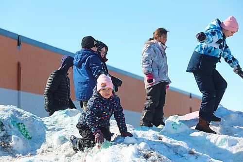 Westman youth enjoy an afternoon of fun in the sun and the snow outside of Brandon's Community Sportsplex, which hosted the city's second annual Winter Fest celebration. (Kyle Darbyson/The Brandon Sun)