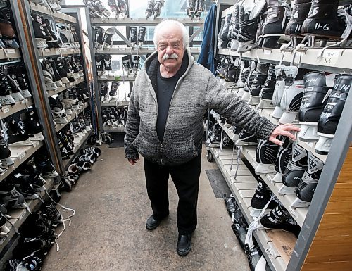 JOHN WOODS / WINNIPEG FREE PRESS
Roy Laham, owner of Iceland Skates, had a good year renting his skates at the Forks Sunday, March 5, 2023. 

Re: piche