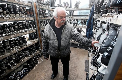 JOHN WOODS / WINNIPEG FREE PRESS
Roy Laham, owner of Iceland Skates, had a good year renting his skates at the Forks Sunday, March 5, 2023. 

Re: piche