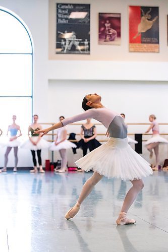 MIKAELA MACKENZIE / WINNIPEG FREE PRESS

Royal Winnipeg Ballet (RWB) principal ballerina Chenxin Liu, who will be performing the dual Swan Lake role of Odette/Odile, rehearses at the RWB in Winnipeg on Wednesday, Feb. 22, 2023. For Jen story.

Winnipeg Free Press 2023.