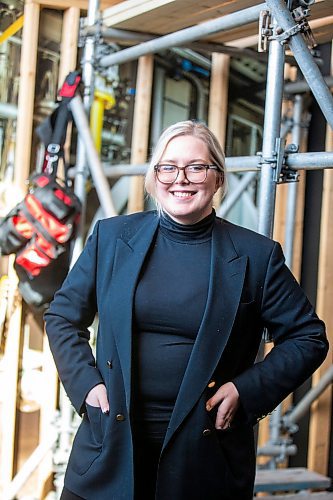 MIKAELA MACKENZIE / WINNIPEG FREE PRESS

Tanya Palson, the Manitoba Building Trades&#x560;first female executive director, poses for a photo in the &#x4b4;ry a trade&#x4e0;hall at the institute in Winnipeg on Tuesday, March 7, 2023. For Gabby story.

Winnipeg Free Press 2023.