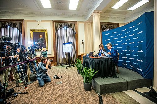 MIKAELA MACKENZIE / WINNIPEG FREE PRESS

Premier Heather Stefanson and finance minister Cliff Cullen announce the budget to media at the Manitoba Legislative Building in Winnipeg on Tuesday, March 7, 2023. For &#x2014; story.

Winnipeg Free Press 2023.