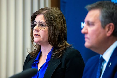 MIKAELA MACKENZIE / WINNIPEG FREE PRESS

Premier Heather Stefanson and finance minister Cliff Cullen announce the budget to media at the Manitoba Legislative Building in Winnipeg on Tuesday, March 7, 2023. For &#x2014; story.

Winnipeg Free Press 2023.