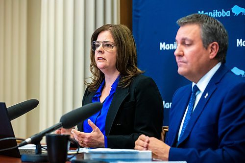 MIKAELA MACKENZIE / WINNIPEG FREE PRESS

Premier Heather Stefanson and finance minister Cliff Cullen announce the budget to media at the Manitoba Legislative Building in Winnipeg on Tuesday, March 7, 2023. For &#x2014; story.

Winnipeg Free Press 2023.