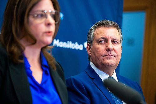 MIKAELA MACKENZIE / WINNIPEG FREE PRESS

Premier Heather Stefanson and finance minister Cliff Cullen announce the budget to media at the Manitoba Legislative Building in Winnipeg on Tuesday, March 7, 2023. For &#x2014; story.

Winnipeg Free Press 2023.