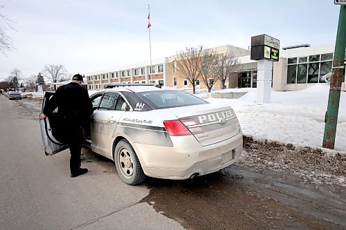 RUTH BONNEVILLE / WINNIPEG FREE PRESS 

Local - Garden City Collegiate 

A police cruiser belonging to a community resource officer is parked out front of Garden City Collegiate after the school was in lockdown for reasons unknown on Tuesday. 

March 7th,,  2023