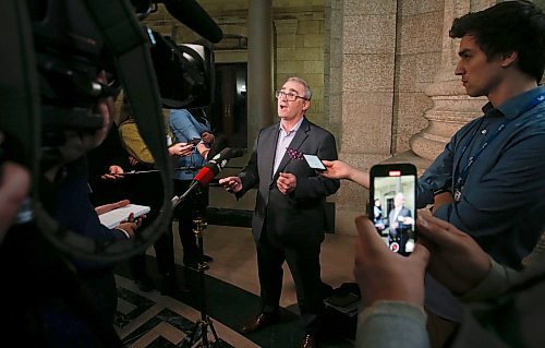 JOHN WOODS / WINNIPEG FREE PRESS
Chuck Davidson, President and Chief Executive Officer at Manitoba Chamber of Commerce, comments on the Manitoba Budget released today Monday, March 7, 2023 at the Manitoba Legislature. 

Re: ?