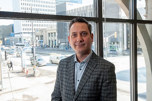 Mike Sudoma/Winnipeg Free Press
Llorne Remillard current President and CEO of the Winnipeg Chamber of Commerce the buildings boardroom Wednesday afternoon.  
March 7, 2023 