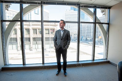 Mike Sudoma/Winnipeg Free Press
Llorne Remillard current President and CEO of the Winnipeg Chamber of Commerce the buildings boardroom Wednesday afternoon.  
March 7, 2023 