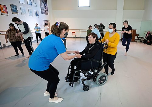 RUTH BONNEVILLE / WINNIPEG FREE PRESS 

ENT - RWB ExplorAbility

Colleen  has fun taking part in  dancing and being moved about in her wheelchair in RWB's  ExplorAbility Class on Wednesday. 

Subject:  ExplorAbility class at the RWB. This program aims to make dance more accessible with classes tailored to those diagnosed with Parkinson&#x573; and neurodiverse adults. Will be dropping in on the latter class today to observe and interview students and Jacqui Ladwig, the instructor/co-ordinator.  

See story by Eva Wasney


March 10th, 2023
