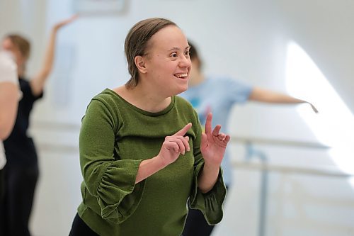 RUTH BONNEVILLE / WINNIPEG FREE PRESS 

ENT - RWB ExplorAbility

Lisa smiles as she moves her arms in RWB's  ExplorAbility Class on Wednesday. 

Subject:  ExplorAbility class at the RWB. This program aims to make dance more accessible with classes tailored to those diagnosed with Parkinsonճ and neurodiverse adults. Will be dropping in on the latter class today to observe and interview students and Jacqui Ladwig, the instructor/co-ordinator.  

See story by Eva Wasney


March 10th, 2023
