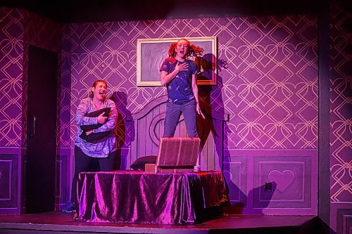 MIKE DEAL / WINNIPEG FREE PRESS
Calantha Jensen as Andy (right) with Yanin Cranwill as Mom (left) in the Celebrations production of A Toy's Birthday Story.
Celebrations Dinner Theatre, 1824 Pembina Hwy, has recently added kids programming to its dinner theatre roster. A Toy&#x573; Story Birthday, which opens this month.
See Eva Wasney story
230310 - Friday, March 10, 2023.