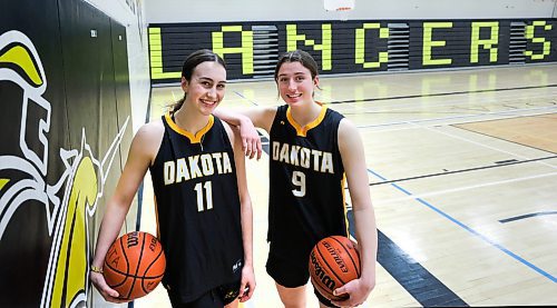 RUTH BONNEVILLE / WINNIPEG FREE PRESS 

SPORTS - bball

Photo of sisters Izzi (grade 11) and Kyu Fust (right, grade 12), No 1 and 2 in the poll, from the Dakota Lancers

Story for Free Press High school top 10 poll for varsity girls basketball

 Sawatzky story

March 10th, 2023
