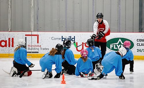 JOHN WOODS / WINNIPEG FREE PRESS
Cassie Campbell coaches young players at Girls Hockeyfest at Hockey For All Centre Sunday, March 12, 2023. 

Re: ?