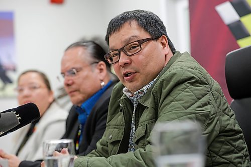 RUTH BONNEVILLE / WINNIPEG FREE PRESS 

LOCAL - Shamattawa

SHAMATTAWA FIRST NATION DECLARES STATE OF EMERGENCY

 SHAMATTAWA FIRST NATION CHIEF JORDNA HILL AND GRAND CHIEF CATHY MERRICK SPEAK TO THE MEDIA ABOUT  THE SITUATION IN THEIR COMMUNITY AFTER THE FIRE AT MKO WINNIPEG OFFICE MAIN BOARDROOM ON ELLICE AVENUE MONDAY. 

March 13th, 2023

