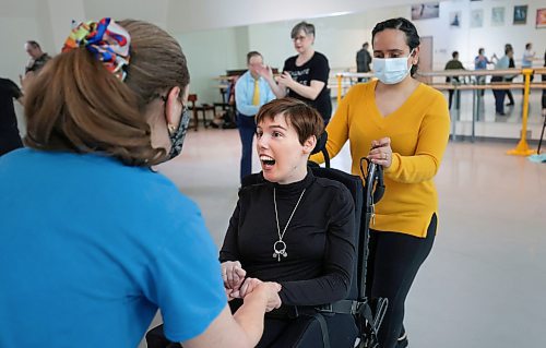 RUTH BONNEVILLE / WINNIPEG FREE PRESS 

ENT - RWB ExplorAbility

Colleen  has fun taking part in  dancing and being moved about in her wheelchair in RWB's  ExplorAbility Class on Wednesday. 

Subject:  ExplorAbility class at the RWB. This program aims to make dance more accessible with classes tailored to those diagnosed with Parkinson&#x2019;s and neurodiverse adults. Will be dropping in on the latter class today to observe and interview students and Jacqui Ladwig, the instructor/co-ordinator.  

See story by Eva Wasney


March 10th, 2023
