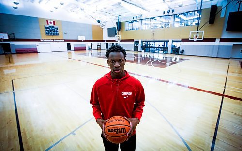 JOHN WOODS / WINNIPEG FREE PRESS
St Paul&#x2019;s Crusader Ramogi Nyagudi is photographed at the high school prior to practice in Winnipeg March 14, 2023. 

Re: sawatzky