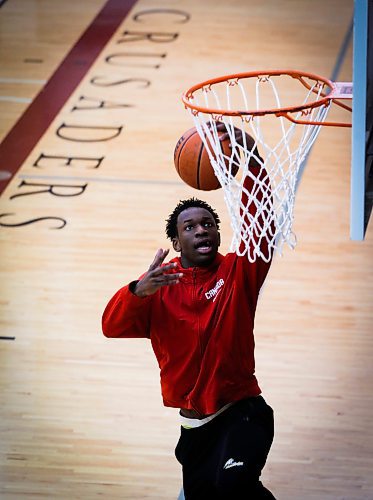 JOHN WOODS / WINNIPEG FREE PRESS
St Paul&#x2019;s Crusader Ramogi Nyagudi is photographed at the high school prior to practice in Winnipeg March 14, 2023. 

Re: sawatzky