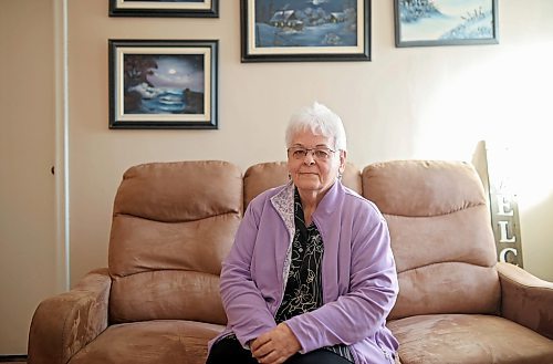 14032023
Eleanor Buechler, 79, in her home in Brandon. Buechler and her family are concerned about the level of care she received during an ambulance and air ambulance trip to Winnipeg on a minus 31 day in February.  (Tim Smith/The Brandon Sun)
***please check Michelle story for better cutline tweaks