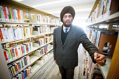 JOHN WOODS / WINNIPEG FREE PRESS
Jaideep Johar, who received The Hind Rattan (&#x201c;Jewel of India&#x201d;) award at the 42nd International Convention of NRI at Constitution Club of India, is photographed at Pembina Trails Library in Winnipeg March 14, 2023. 

Re: ?