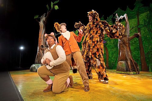 Mike Sudoma/Winnipeg Free Press
(Left to right) Aimee Louise Bevan Anna Nicholson and Aaron Dart take the stage as Mouse, Fox and the Gruffalo as The Gruffalo comes to the Manitoba Theatre for Young People this weekend.
March 15, 2023 